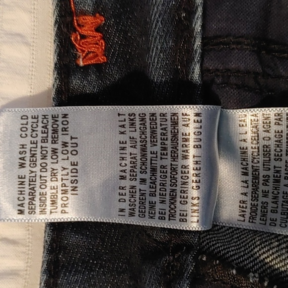 True Religion Mens Ricky Straight Leg Distressed Jeans with Flap, Style M859NWY1 - Picture 13 of 16